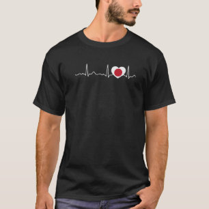 Japan - Heartbeat, Pulse, Heart Line, ECG T-Shirt