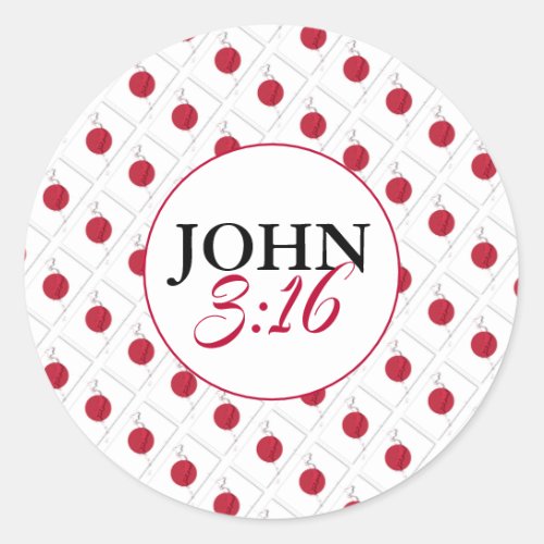 JAPAN HINOMARU God So Loved The World John 316 Classic Round Sticker