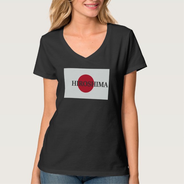 Japan Hiroshima Asia Travel Flag T-Shirt (Front)