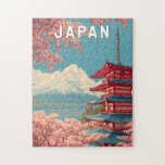 Japan Illustration Travel Art Vintage Jigsaw Puzzle<br><div class="desc">Japan retro vector travel design. From Tokyo’s vibrant streets and Kyoto’s historic shrines to the majestic Mount Fuji and spring cherry blossoms,  Japan offers a perfect blend of culture,  nature,  and innovation for travelers around the world.</div>
