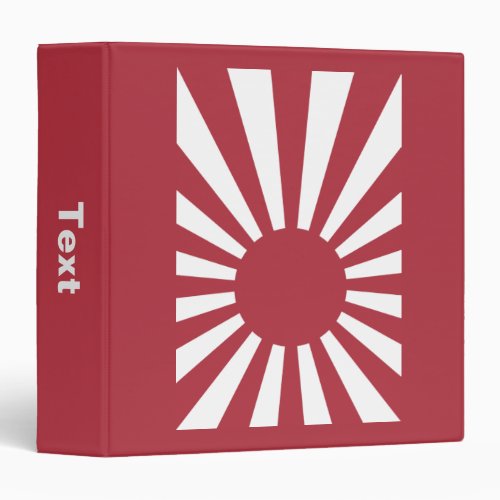 Japan Imperial Rising Sun Flag Edo to WW2 3 Ring Binder