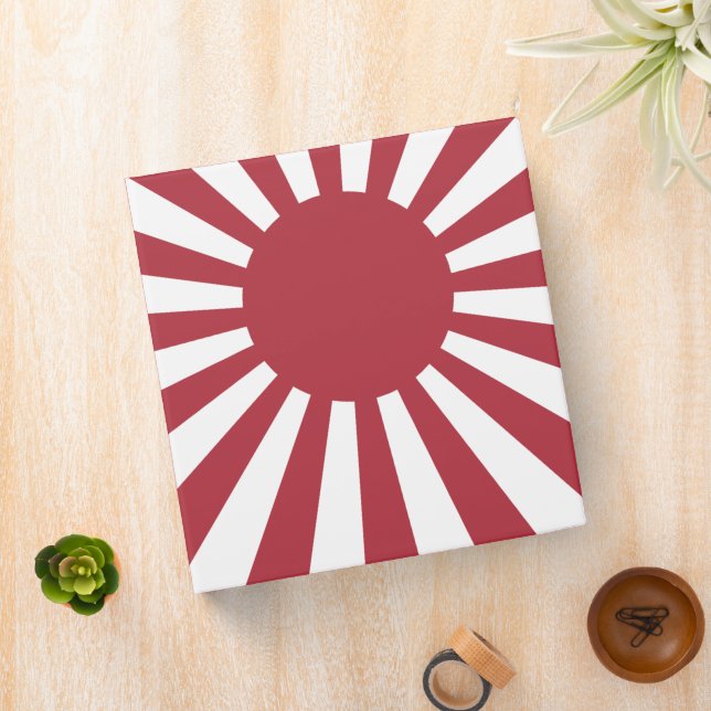 Japan Imperial Rising Sun Flag, Edo to WW2 3 Ring Binder (In Situ)