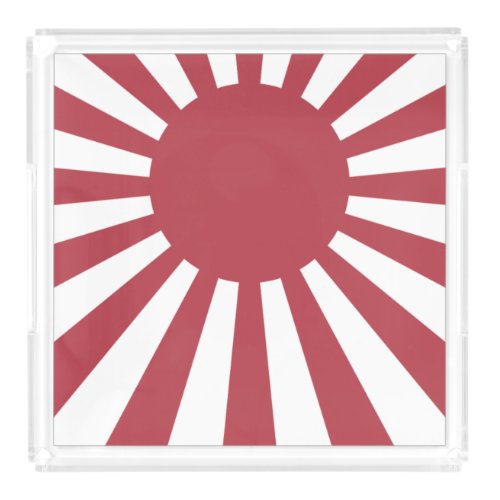 Japan Imperial Rising Sun Flag Edo to WW2 Acrylic Tray