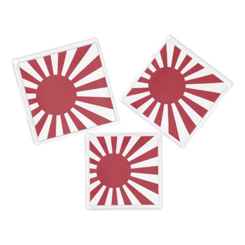 Japan Imperial Rising Sun Flag Edo to WW2 Acrylic Tray