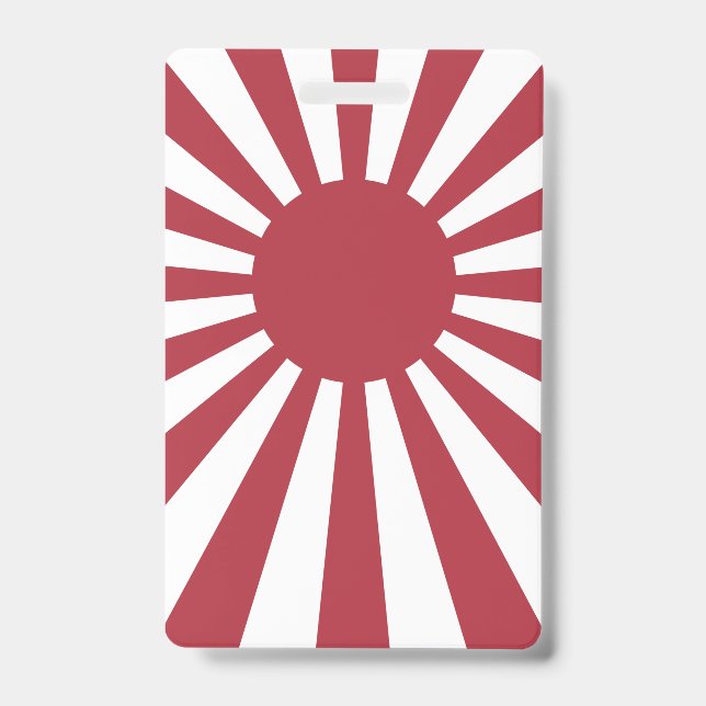 Japan Imperial Rising Sun Flag, Edo to WW2 Badge (Front)