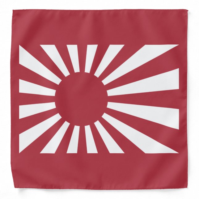 Japan Imperial Rising Sun Flag, Edo to WW2 Bandana (Front)
