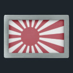 Japan Imperial Rising Sun Flag, Edo to WW2 Belt Buckle<br><div class="desc">The Rising Sun Flag is a Japanese flag (???, Kyokujitsu-ki) that consists of a red disc and sixteen red rays emanating from the disc. Like the Japanese national flag, the Rising Sun Flag symbolizes the sun. The flag was originally used by feudal warlords in Japan during the Edo period. It...</div>