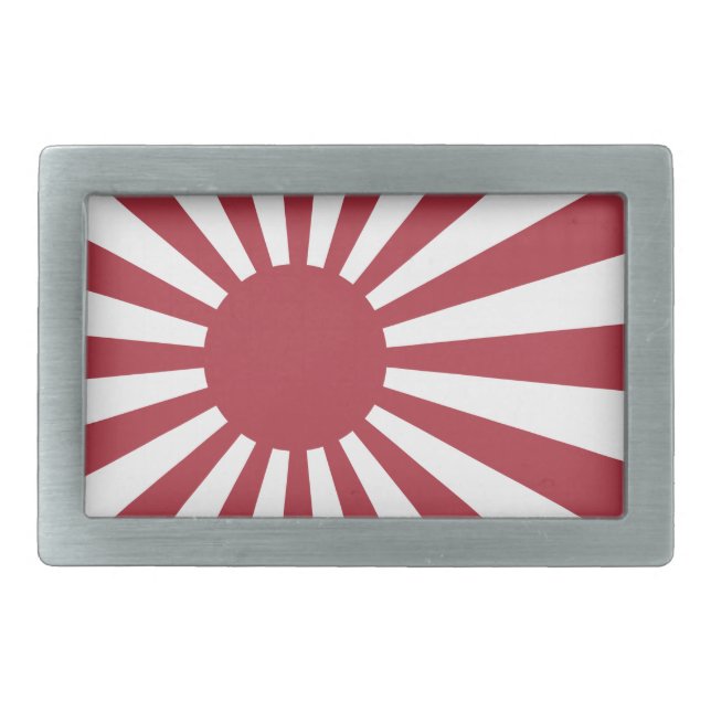 Japan Imperial Rising Sun Flag, Edo to WW2 Belt Buckle (Front)