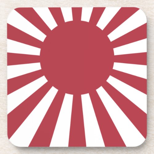 Japan Imperial Rising Sun Flag Edo to WW2 Beverage Coaster