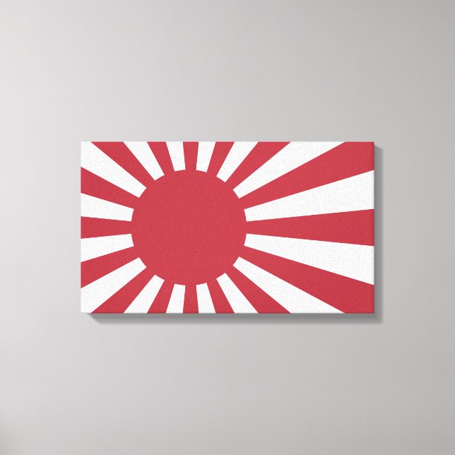 Japan Imperial Rising Sun Flag, Edo to WW2 Canvas Print (Front)