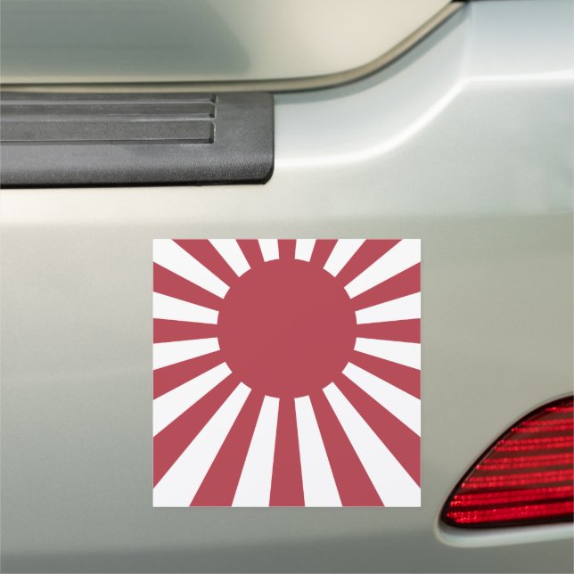 Japan Imperial Rising Sun Flag, Edo to WW2 Car Magnet (In Situ)