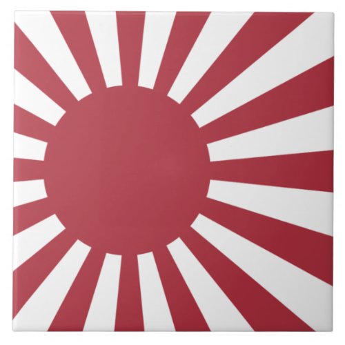 Japan Imperial Rising Sun Flag Edo to WW2 Ceramic Tile