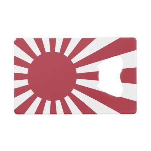 Japan Imperial Rising Sun Flag Edo to WW2 Credit Card Bottle Opener