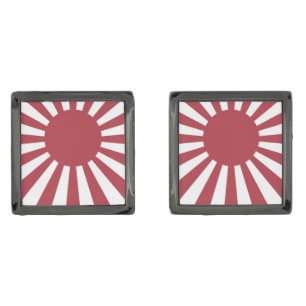 Japan Imperial Rising Sun Flag, Edo to WW2 Cufflinks