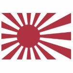 Japan Imperial Rising Sun Flag, Edo to WW2 Cutout<br><div class="desc">The Rising Sun Flag is a Japanese flag (???, Kyokujitsu-ki) that consists of a red disc and sixteen red rays emanating from the disc. Like the Japanese national flag, the Rising Sun Flag symbolizes the sun. The flag was originally used by feudal warlords in Japan during the Edo period. It...</div>