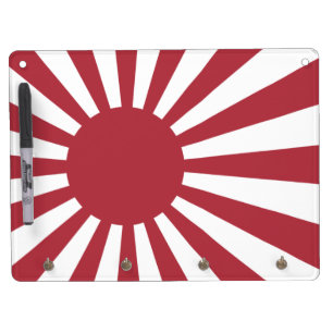 Japan Imperial Rising Sun Flag, Edo to WW2 Dry Erase Board With Keychain Holder