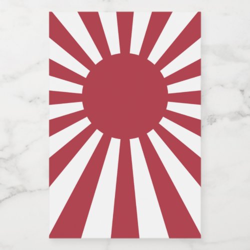 Japan Imperial Rising Sun Flag Edo to WW2 Food Label
