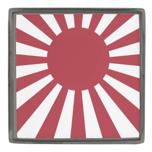 Japan Imperial Rising Sun Flag Edo to WW2 Gunmetal Finish Lapel Pin
