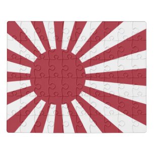 Japan Imperial Rising Sun Flag, Edo to WW2 Jigsaw Puzzle