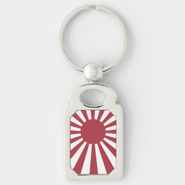 Japan Imperial Rising Sun Flag, Edo to WW2 Keychain (Front)