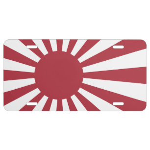 Japan Imperial Rising Sun Flag, Edo to WW2 License Plate