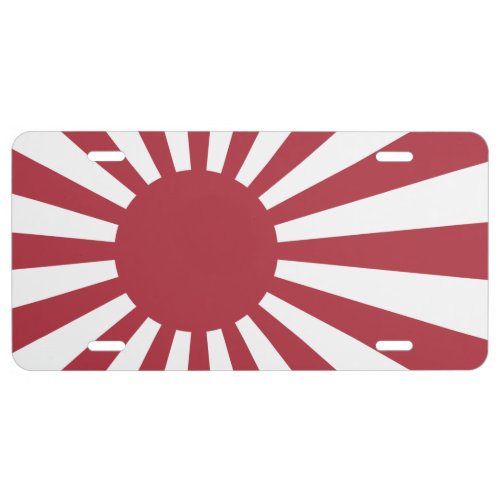 Japan Imperial Rising Sun Flag Edo to WW2 License Plate