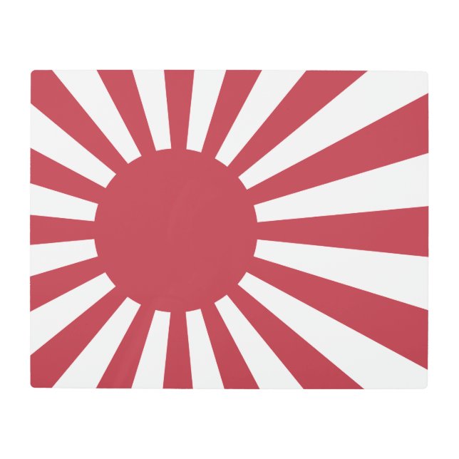 Japan Imperial Rising Sun Flag, Edo to WW2 Metal Print (Front)