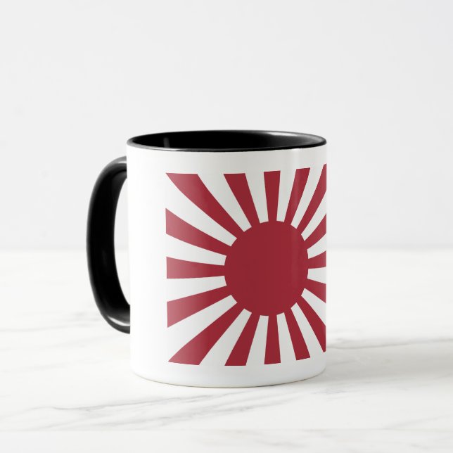 Japan Imperial Rising Sun Flag, Edo to WW2 Mug (Front Left)