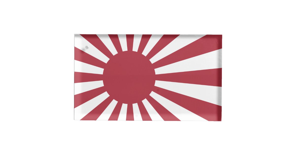 Japan Imperial Rising Sun Flag, Edo to WW2 Place Card Holder | Zazzle