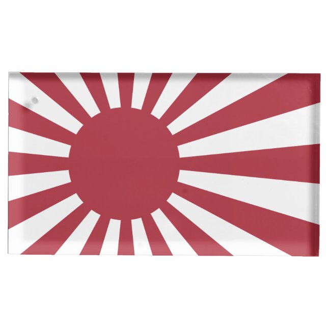 Japan Imperial Rising Sun Flag, Edo to WW2 Place Card Holder (Front)