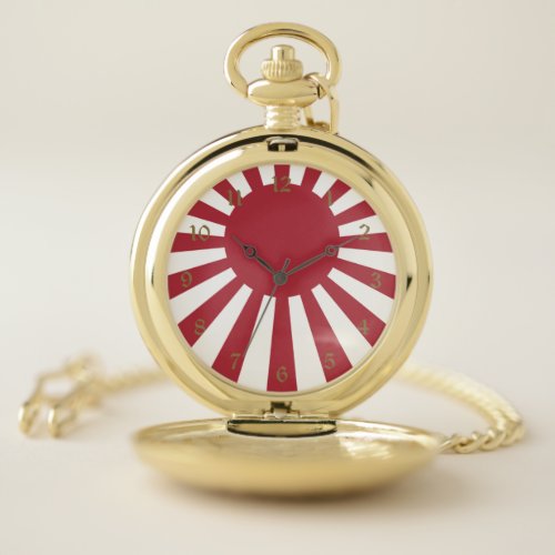 Japan Imperial Rising Sun Flag Edo to WW2 Pocket Watch