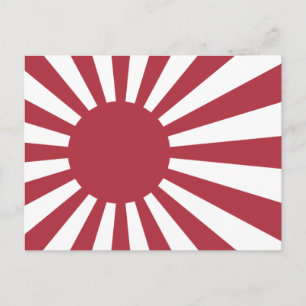 Japan Imperial Rising Sun Flag, Edo to WW2 Postcard