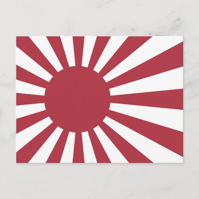 Japan Imperial Rising Sun Flag, Edo to WW2 Postcard (Front)