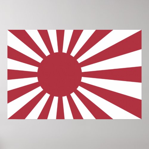 Japan Imperial Rising Sun Flag Edo to WW2 Poster