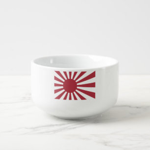 Japan Imperial Rising Sun Flag, Edo to WW2 Soup Mug