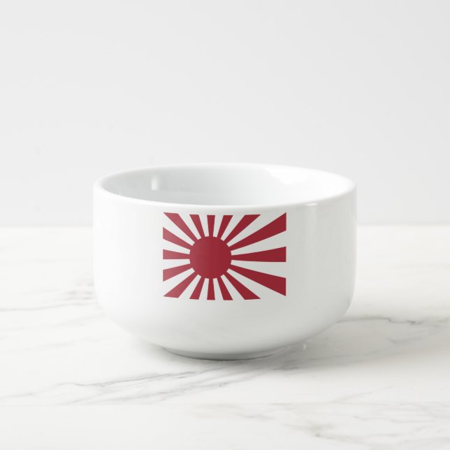 Japan Imperial Rising Sun Flag, Edo to WW2 Soup Mug (Front)