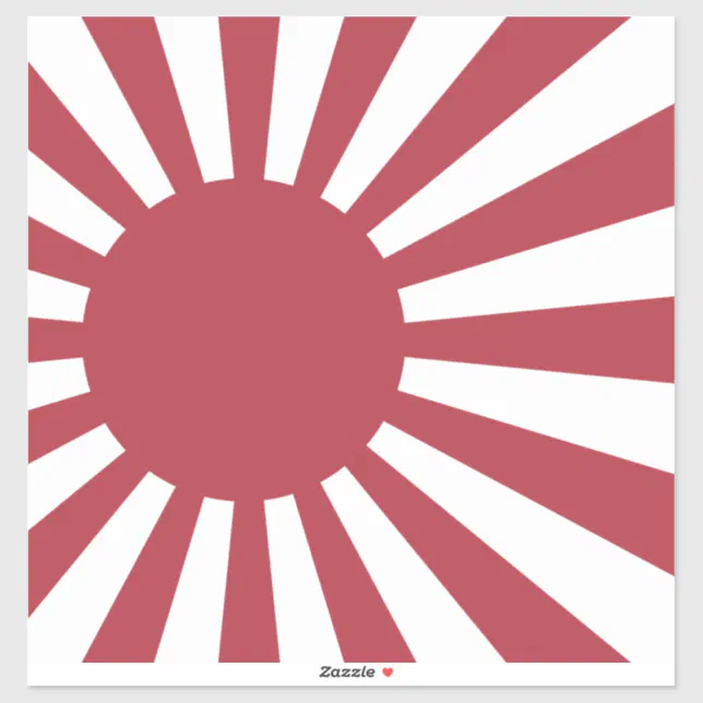 Japan Imperial Rising Sun Flag, Edo to WW2 Sticker | Zazzle