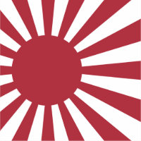 Japan Imperial Rising Sun Flag, Edo to WW2 Sticker | Zazzle