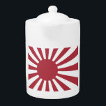 Japan Imperial Rising Sun Flag, Edo to WW2 Teapot<br><div class="desc">The Rising Sun Flag is a Japanese flag (???, Kyokujitsu-ki) that consists of a red disc and sixteen red rays emanating from the disc. Like the Japanese national flag, the Rising Sun Flag symbolizes the sun. The flag was originally used by feudal warlords in Japan during the Edo period. It...</div>