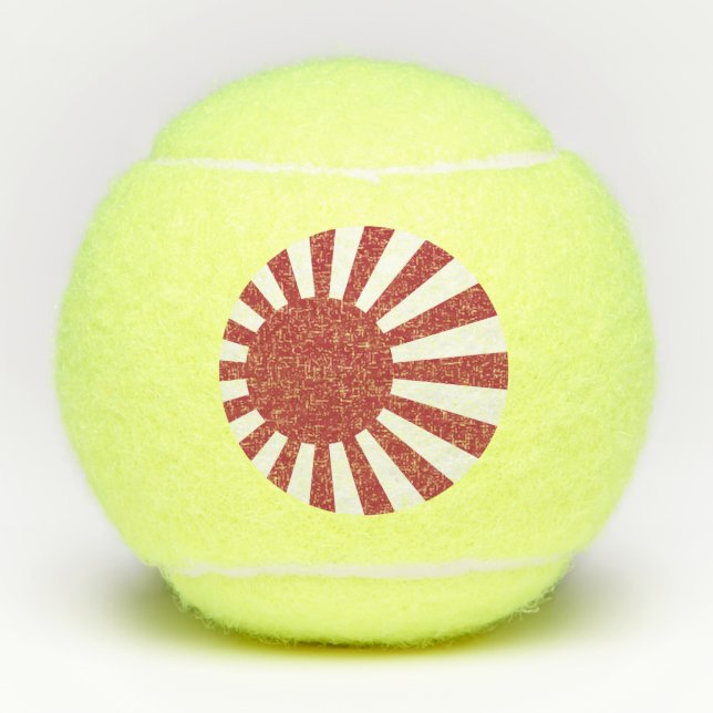 Japan Imperial Rising Sun Flag, Edo to WW2 Tennis Balls (Front)