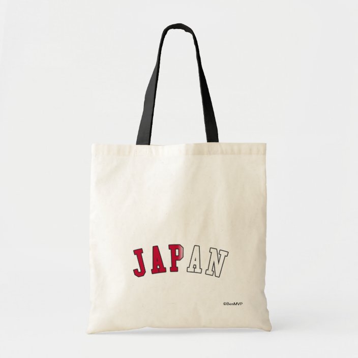 Japan in National Flag Colors Bag