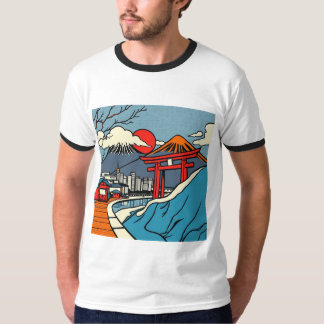 Japan inspired colorful  T-Shirt