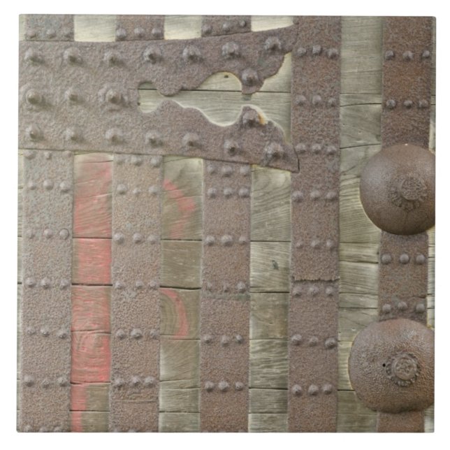 Japan, Ishikawa, Kanazawa, Castle Gate Detail Ceramic Tile (Front)