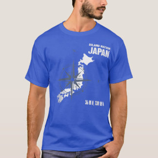 Japan Island State with Map and Compass T-Shirt
