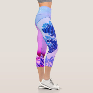 Japan - Japanese Art (Great Wave off Kanagawa) Ca Capri Leggings