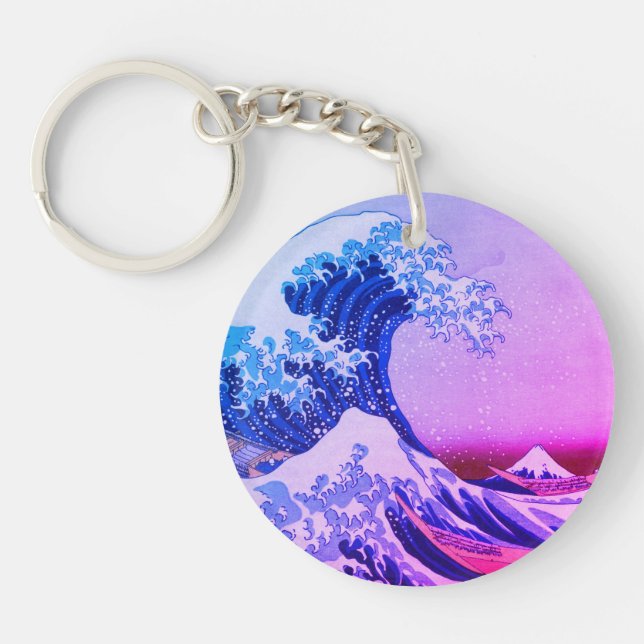 Japan - Japanese Art (Great Wave off Kanagawa) Keychain (Front)