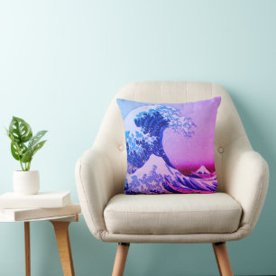Japan - Japanese Art (Great Wave off Kanagawa) Throw Pillow