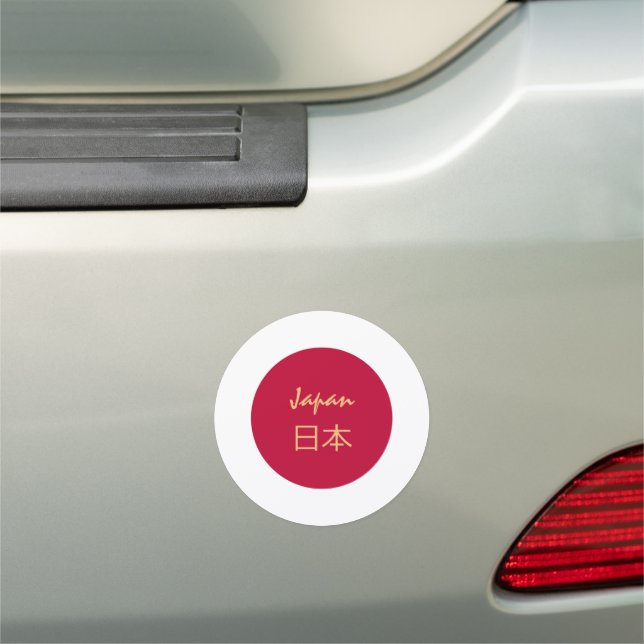Japan & Japanese Flag /car travel sticker Car Magnet (In Situ)