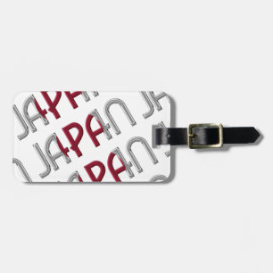 Japan Japanese Flag Colors Typography Pattern Luggage Tag