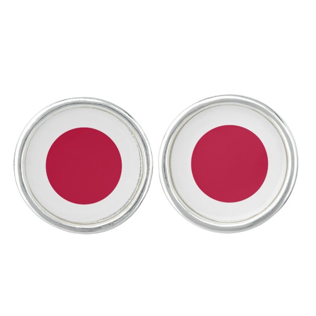 Japan (Japanese) Flag Cufflinks (Front)
